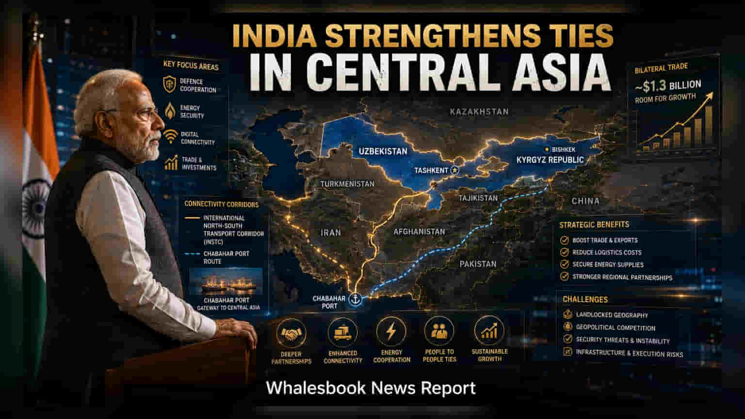 PM Modi ਦਾ Central Asia ਦੌਰਾ: ਵਪਾਰ ਅਤੇ ਕਨੈਕਟੀਵਿਟੀ ਵਧਾਉਣ 'ਤੇ ਜ਼ੋਰ, ਨਿਵੇਸ਼ਕਾਂ ਲਈ ਖੁੱਲ੍ਹਣਗੇ ਨਵੇਂ ਰਾਹ