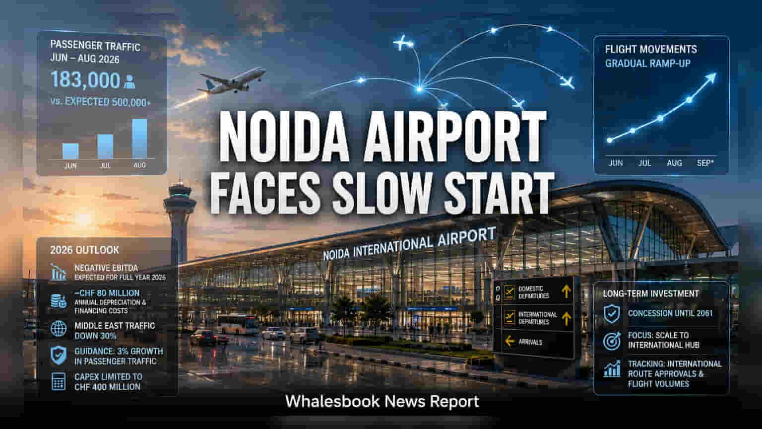 Zurich Airport Share Price: ਨੋਇਡਾ ਏਅਰਪੋਰਟ ਦੇ ਖਰਚਿਆਂ ਨੇ ਵਧਾਈ ਚਿੰਤਾ, ਸ਼ੇਅਰ **4%** ਡਿੱਗਿਆ