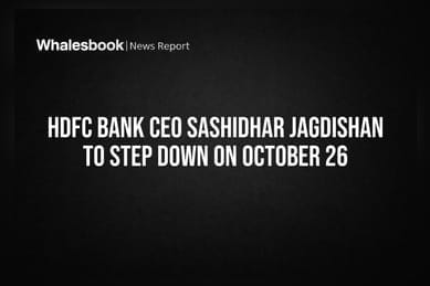HDFC Bank CEO Sashidhar Jagdishan to Step Down on October 26