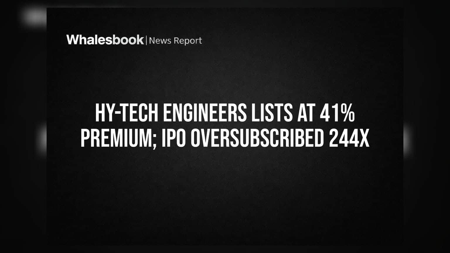 Hy-Tech Engineers Listing: રોકાણકારોની દિવાળી! IPO માં **41%** નો તોફાની ઉછાળો, જાણો આગળની રણનીતિ