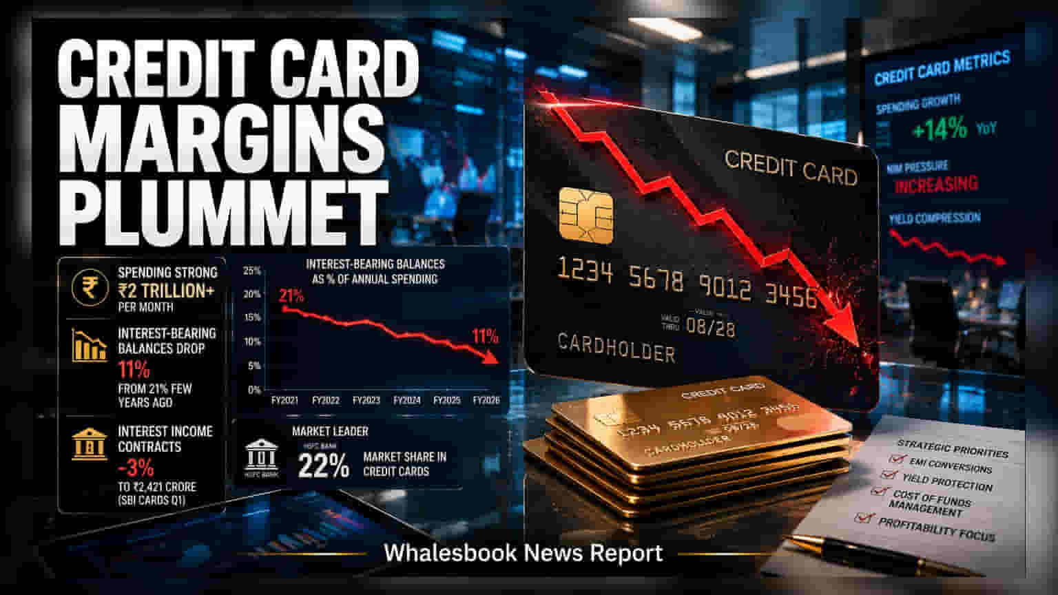 Credit Card Shift Hits Indian Bank Margins as Borrowing Drops