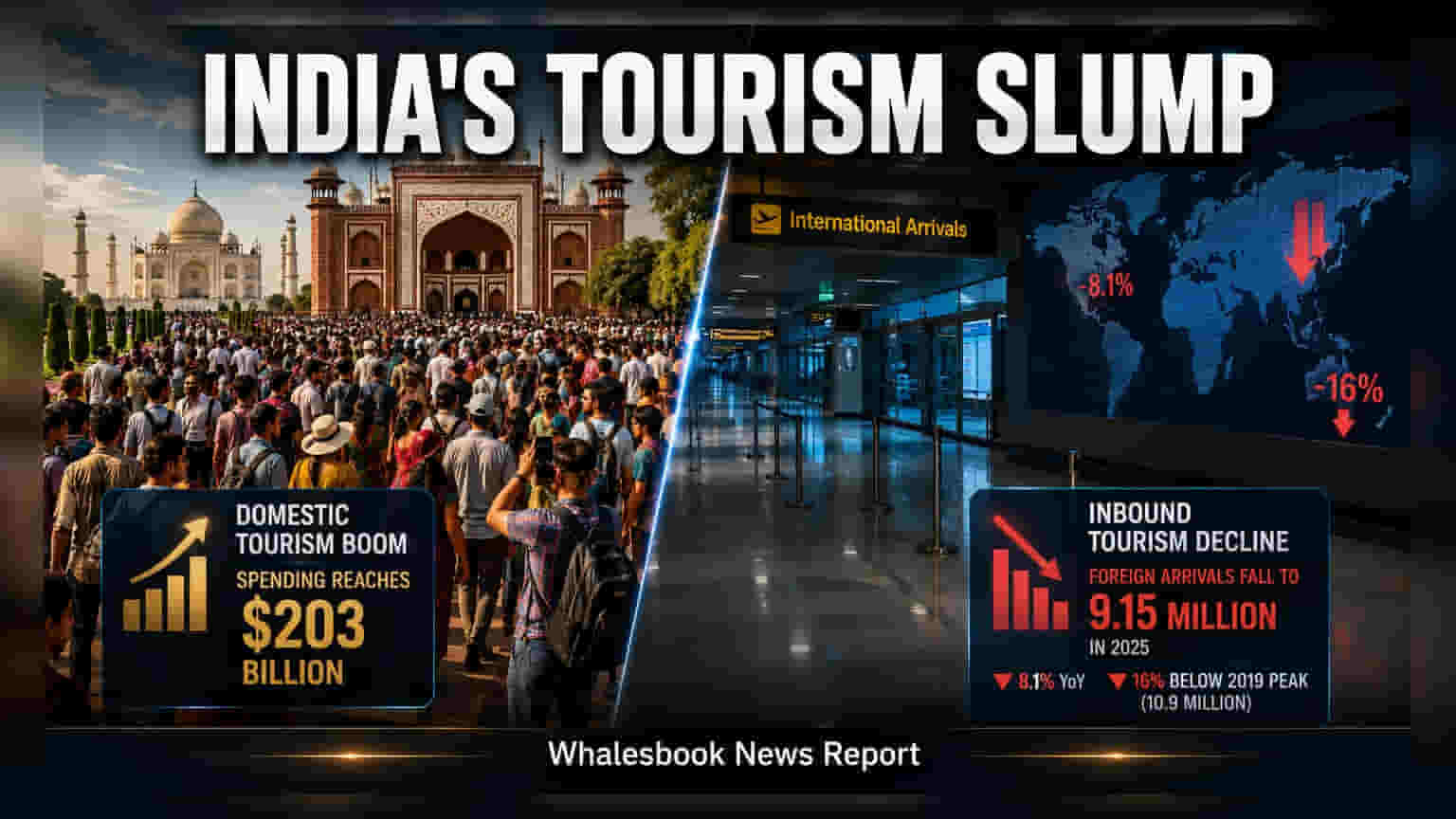 India Tourism Sector: परदेशी पर्यटकांची पाठ, पर्यटन क्षेत्रासमोर मोठे आव्हान
