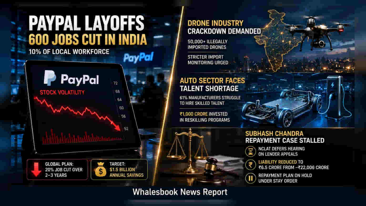 PayPal India: ਵੱਡੀ ਛਾਂਟੀ ਦਾ ਐਲਾਨ, ਗਲੋਬਲ ਪੱਧਰ 'ਤੇ 10% ਮੁਲਾਜ਼ਮਾਂ ਨੂੰ ਕੰਮ ਤੋਂ ਹਟਾਇਆ