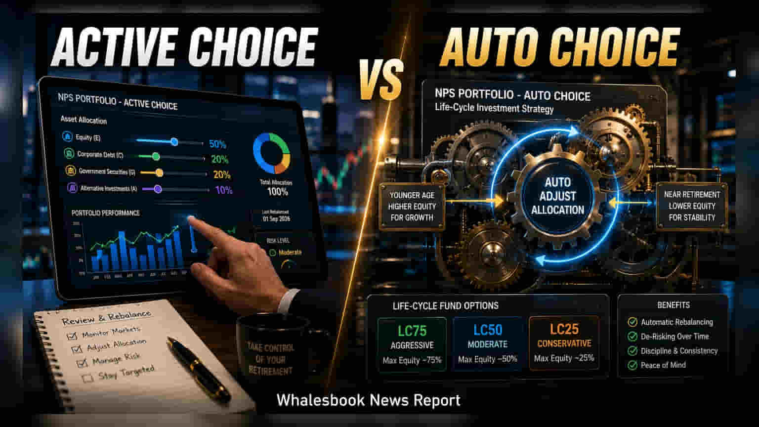 NPS Investment Strategies: Active vs Auto Choice ਵਿੱਚੋਂ ਤੁਹਾਡੇ ਲਈ ਕਿਹੜਾ ਹੈ ਬਿਹਤਰ?