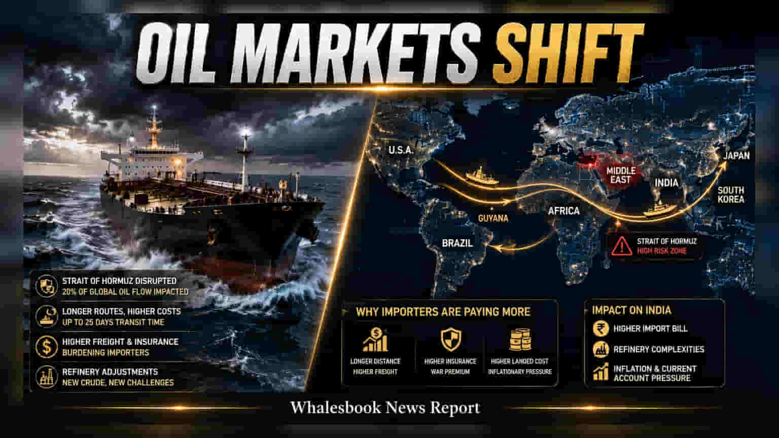 Global Oil Trade: હોર્મુઝ સંકટને લીધે બદલાયું ઓઈલ માર્કેટનું ગણિત, ભારત માટે મુસીબત કે તક?