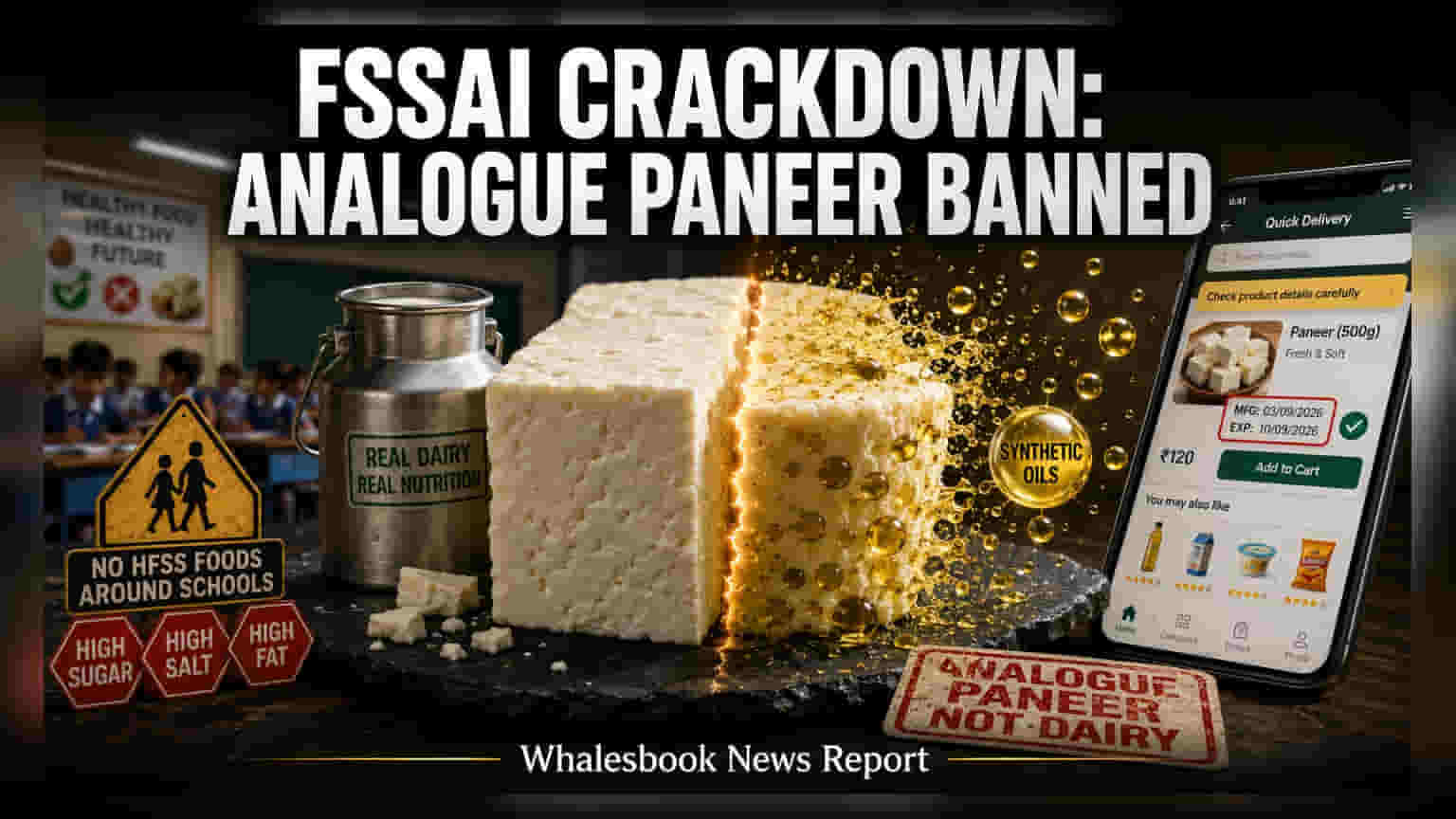 FSSAI Moves to Curb Analogue Paneer, Tightens School Food Rules