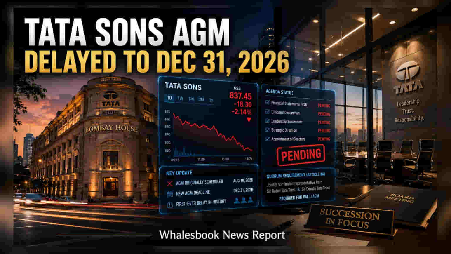Tata Sons AGM Delayed to Dec 31; Governance Deadlock Continues
