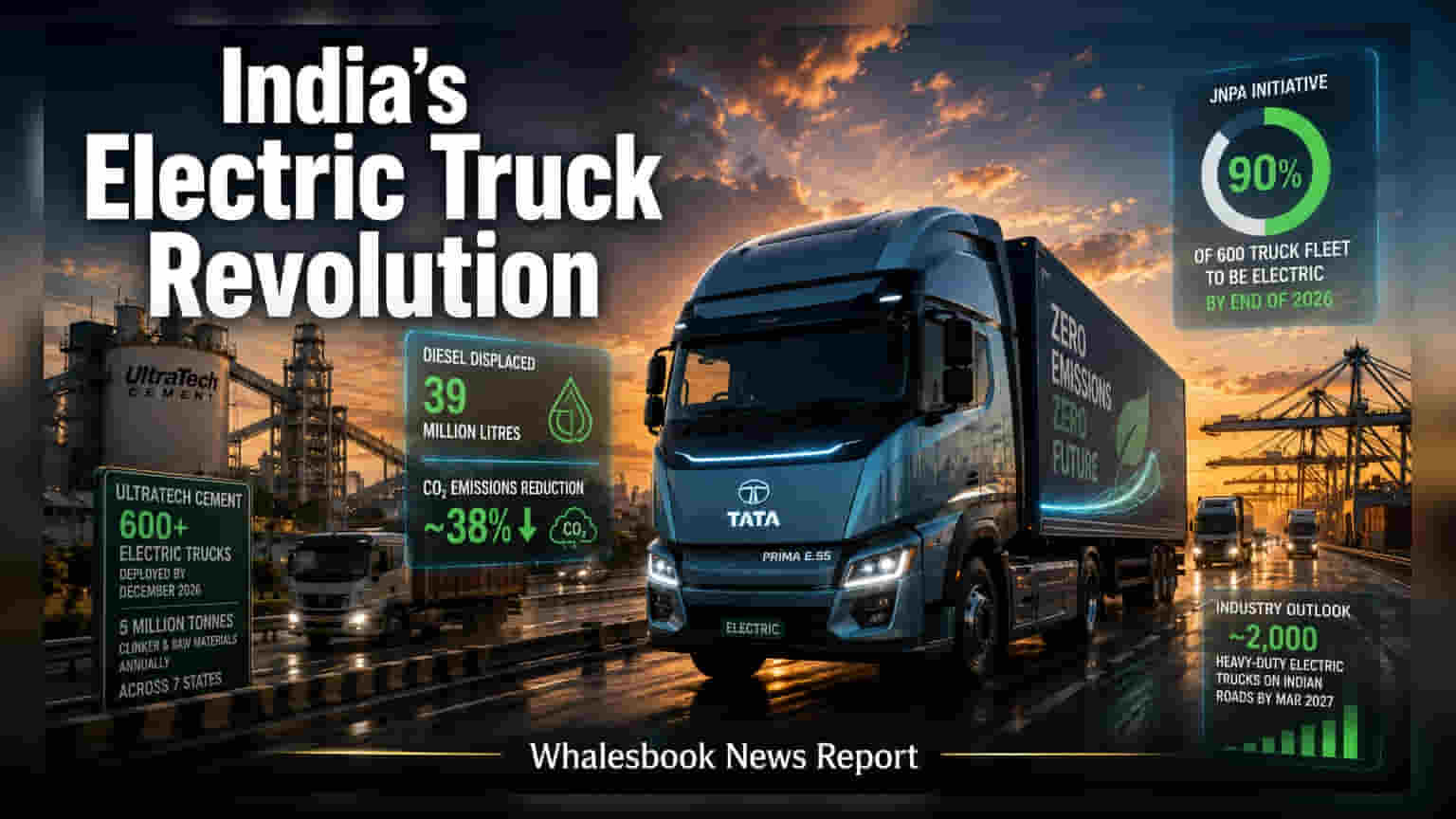 UltraTech and JNPA Lead Massive Heavy-Duty EV Truck Shift