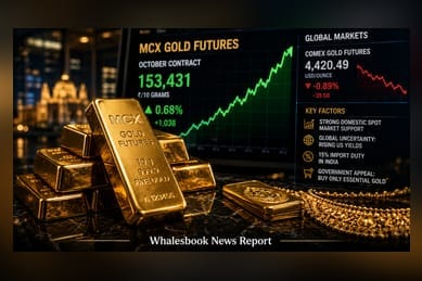 Gold Futures Rise to ₹153,431 as Local Demand Defies Global Dip