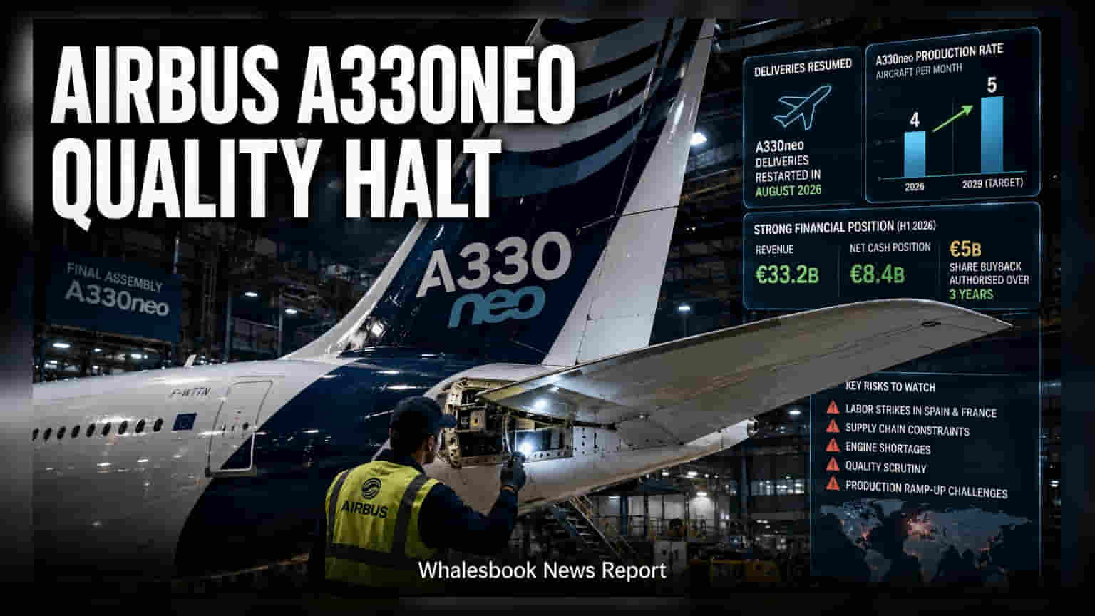 Airbus Resumes A330neo Deliveries After Fixes, Keeps 2026 Target