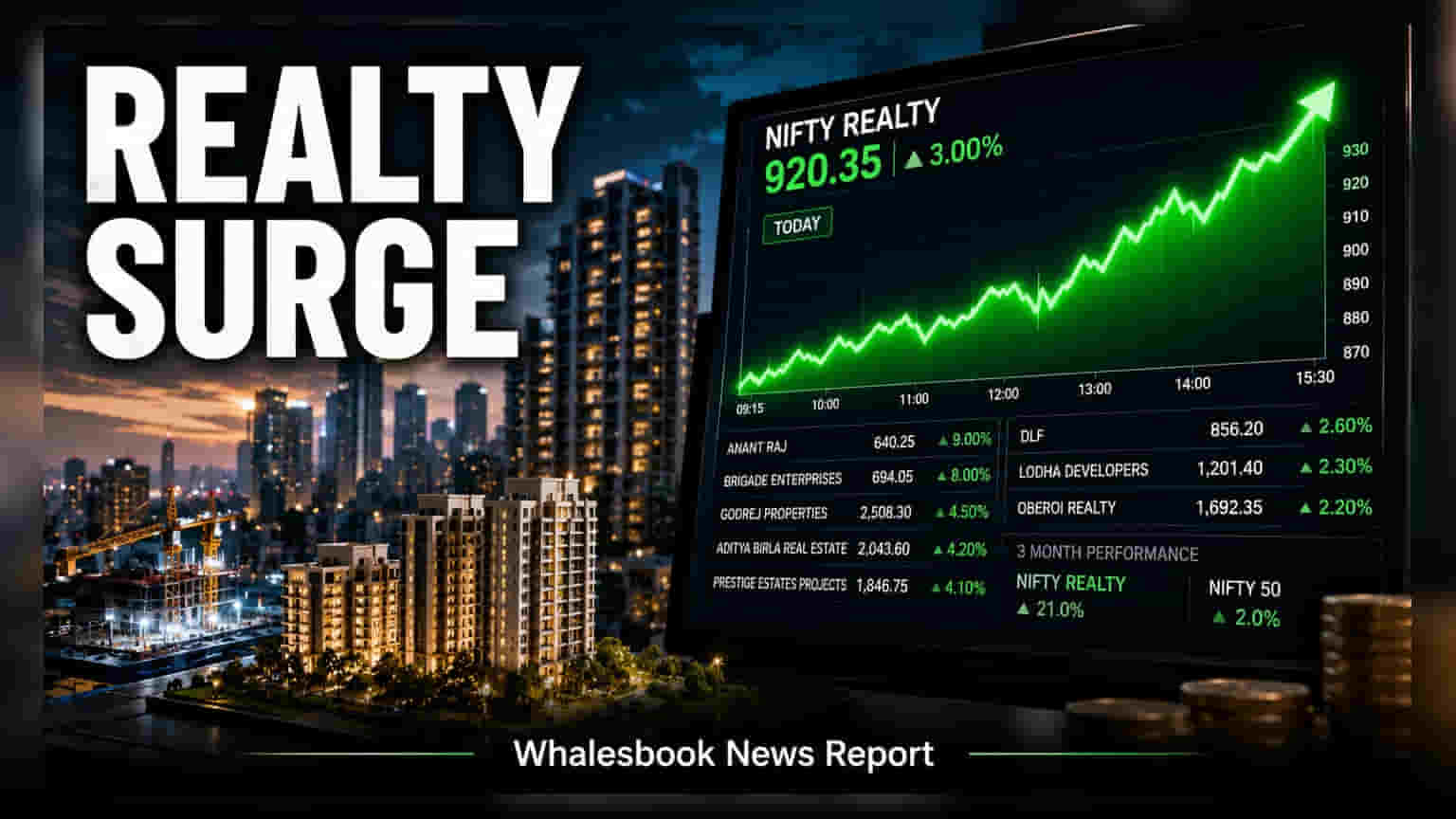 Nifty Realty Index Rises 3% Amid Strong Luxury Housing Demand