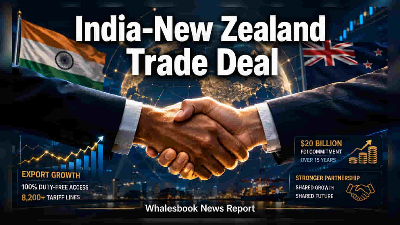 India-New Zealand Trade Pact: આવતા મહિનેથી શરૂ થશે નવા વેપાર કરાર, ભારતને મળશે **$20 અબજનું** રોકાણ