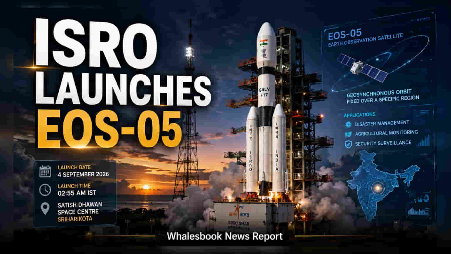 ISRO Readies GSLV-F17 for EOS-05 Satellite Launch on Sept 4