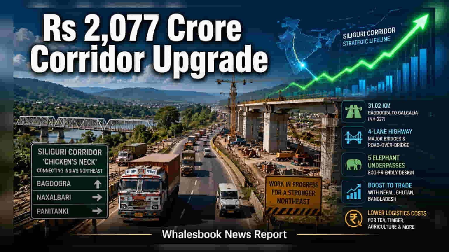 Siliguri Corridor Infrastructure: மத்திய அரசின் அதிரடி அனுமதி, NH-327 சாலை மேம்பாட்டிற்கு ₹2,077 கோடி ஒதுக்கீடு!