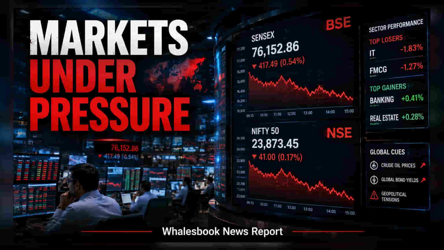 Sensex ਡਿੱਗਿਆ 417 ਅੰਕ: ਲਗਾਤਾਰ ਚੌਥੇ ਦਿਨ ਮਾਰਕੀਟ 'ਚ ਮਾਤਮ, ਜਾਣੋ ਕੀ ਹੈ ਵੱਡੀ ਵਜ੍ਹਾ