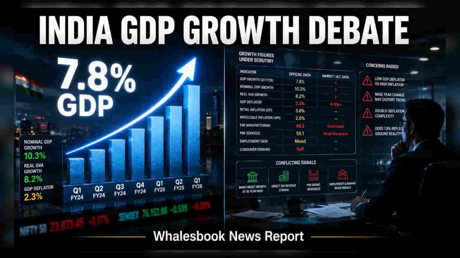 India GDP Growth: **7.8%** ਦੇ ਅੰਕੜਿਆਂ 'ਤੇ ਸਵਾਲ! ਨਵੀਂ ਮੈਥਡੋਲੋਜੀ ਦਾ ਕੀ ਹੈ ਪੂਰਾ ਸੱਚ?