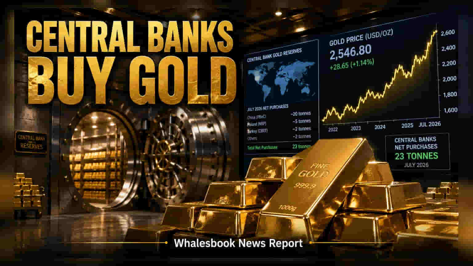 Global Central Banks: જુલાઈમાં સોનાની ખરીદીનો દૌર, સેન્ટ્રલ બેન્કોએ ઉમેર્યા **23 ટન** ગોલ્ડ