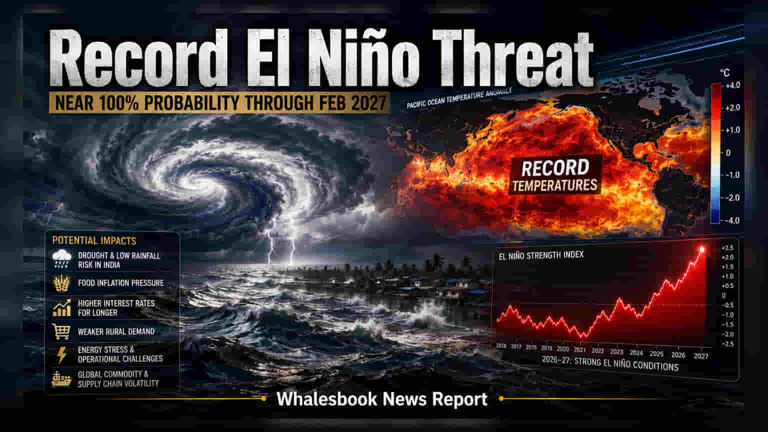 El Niño Alert: ફેબ્રુઆરી **2027** સુધી ચાલશે 'અલ નિનો', ભારતીય શેરબજાર પર શું થશે અસર?