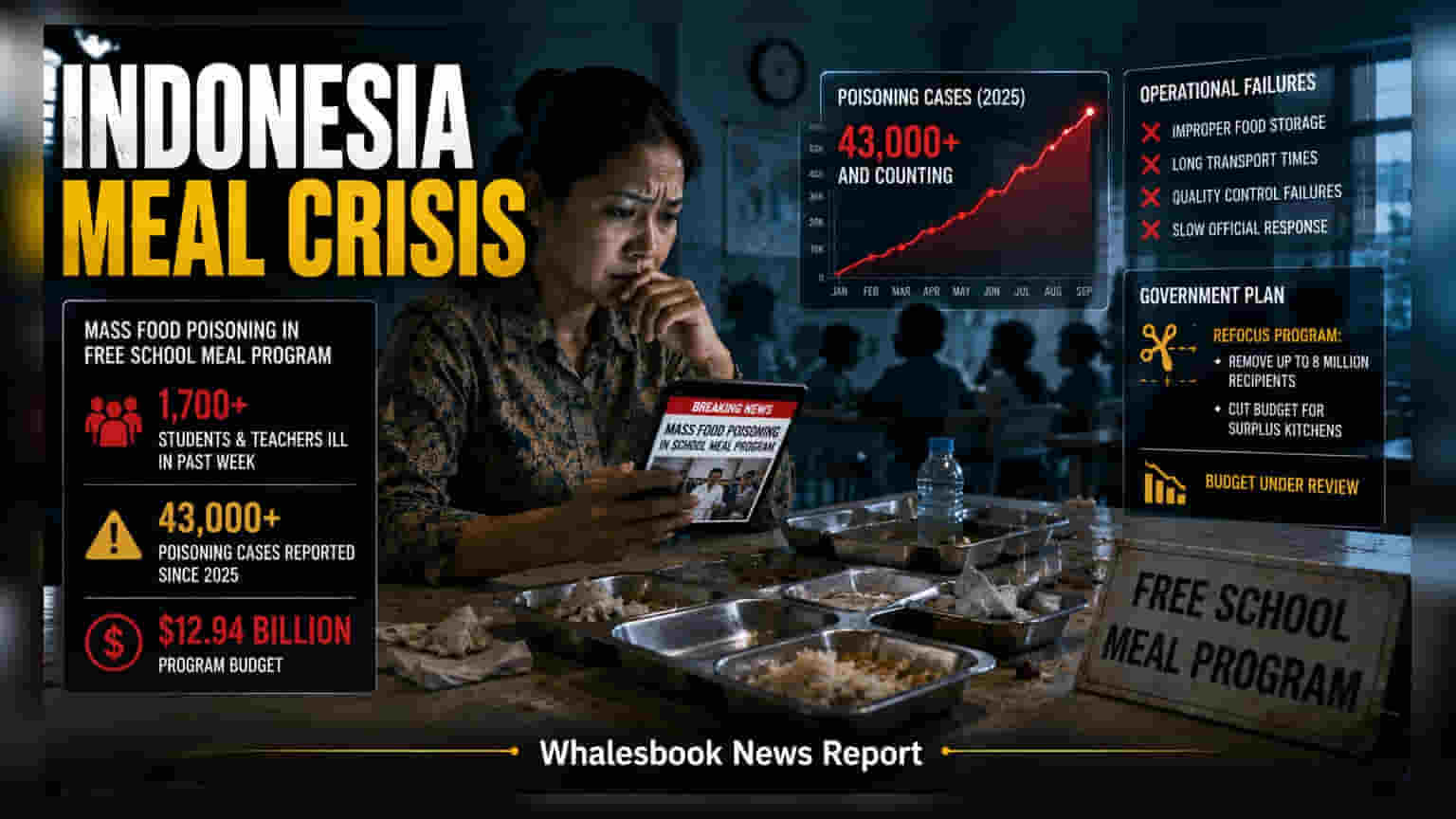 Indonesia નું $12.94 અબજનું મફત ભોજન અભિયાન મુસીબતમાં, ફૂડ પોઈઝનિંગના કેસ વધતા બજેટમાં કાપની તૈયારી