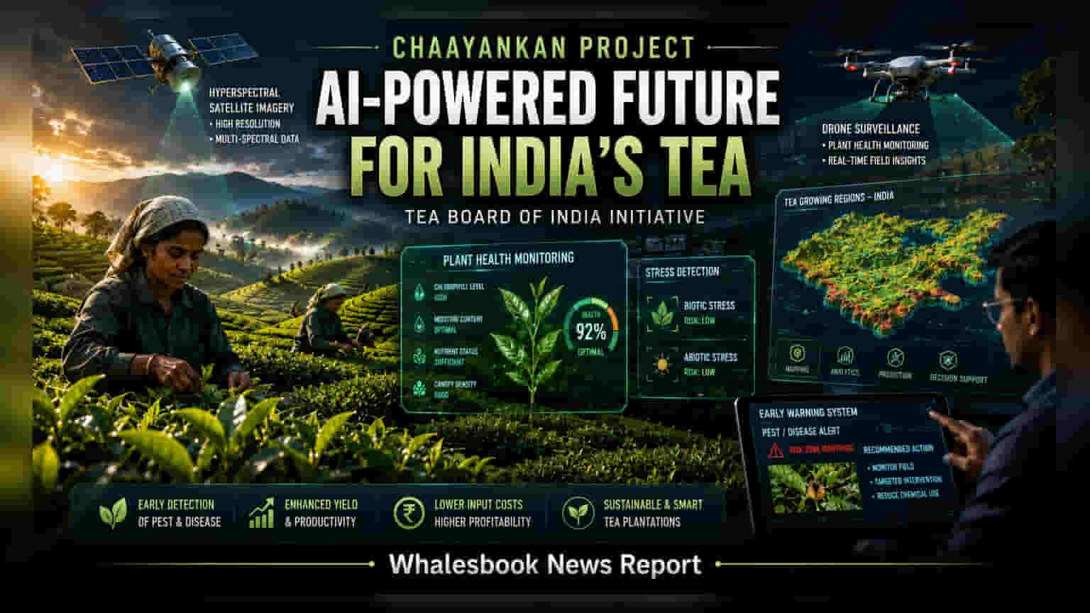 Tea Board चा मोठा निर्णय! ISRO आणि NIT Rourkela सोबत मिळून 'CHAAYANKAN' प्रोजेक्टद्वारे चहा शेतीचे डिजिटायझेशन