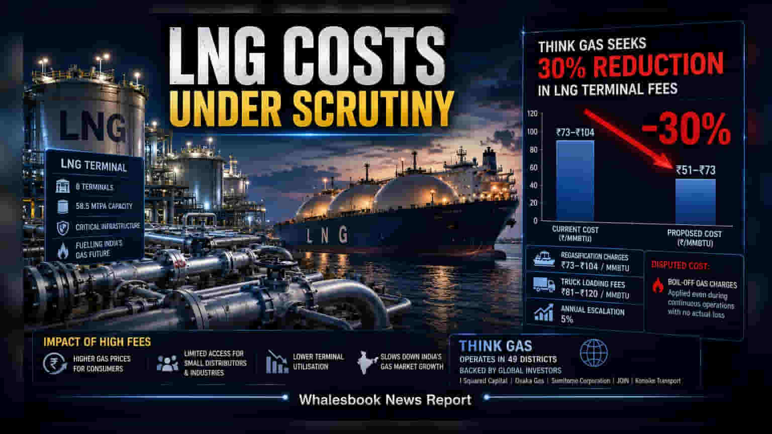 Think Gas Seeks 30% Cut in LNG Terminal Fees from PNGRB