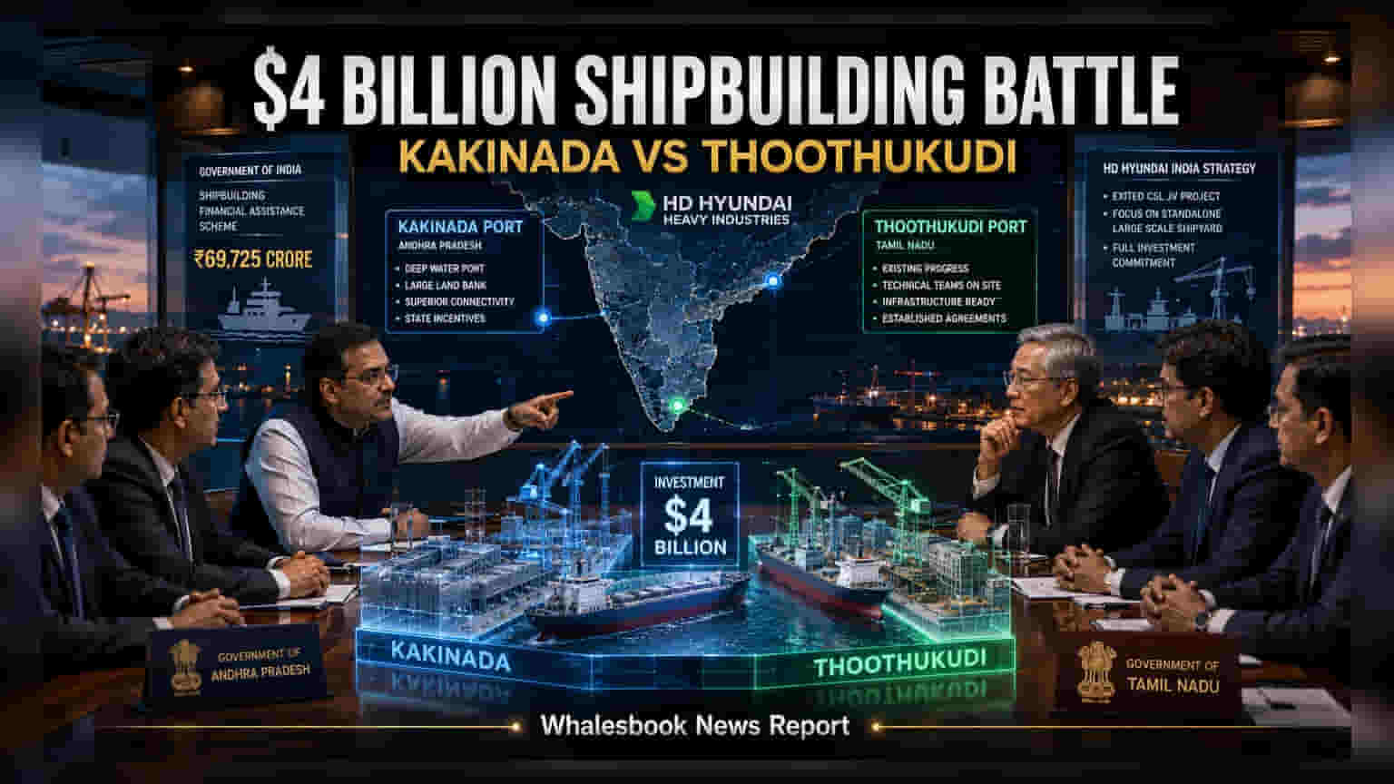 HD Hyundai Shipyard Project: तामिळनाडूला धक्का! **$4 बिलियनच्या** प्रकल्पासाठी आंध्र प्रदेशची मोठी खेळी