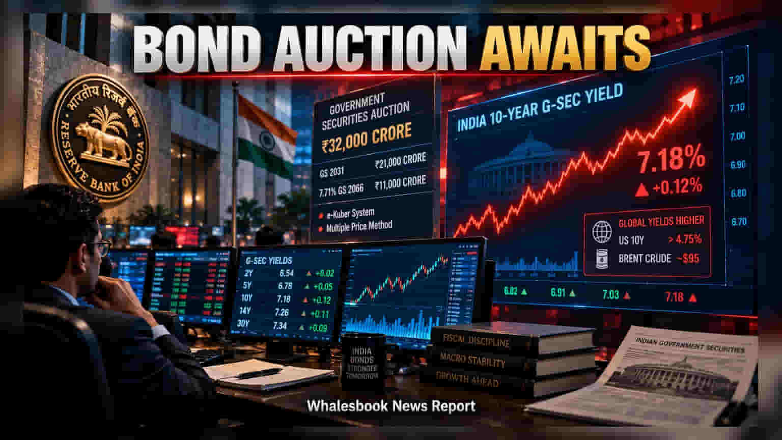 India Holds ₹32,000 Crore Bond Auction Amid Global Headwinds