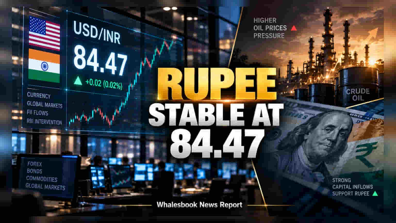 Indian Rupee Opens Near 94.55 Against USD Amid Oil Price Pressure
