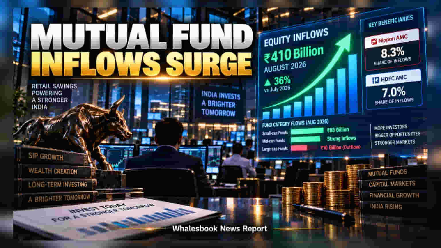 Mutual Fund Inflows: म्युच्युअल फंडमध्ये पैशांचा पाऊस! ऑगस्टमध्ये **३६%** वाढीसह **४१० अब्ज रुपयांचा** ओघ