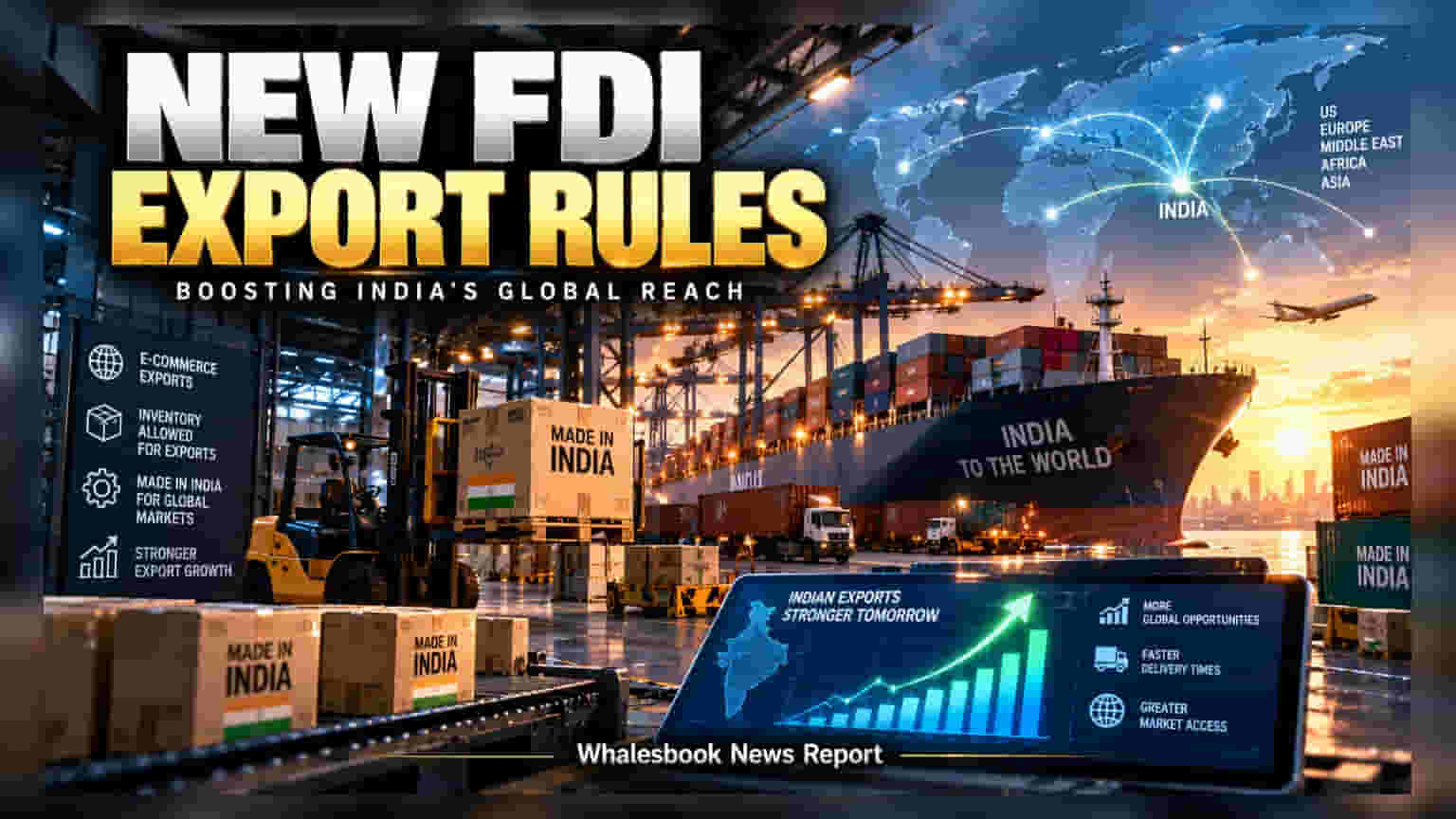 E-Commerce FDI: निर्यात वाढवण्यासाठी FDI नियमांत मोठा बदल, आता 'एक्सपोर्ट-ओन्ली' इन्व्हेंटरीला परवानगी