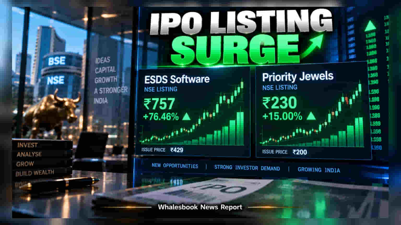 ESDS Software आणि Priority Jewels ची मार्केटमध्ये दमदार एन्ट्री! गुंतवणूकदारांची चांदी