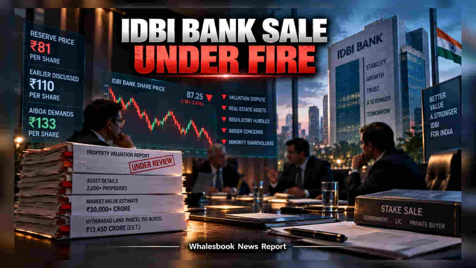 AIBOA Challenges IDBI Bank Stake Sale Over Valuation