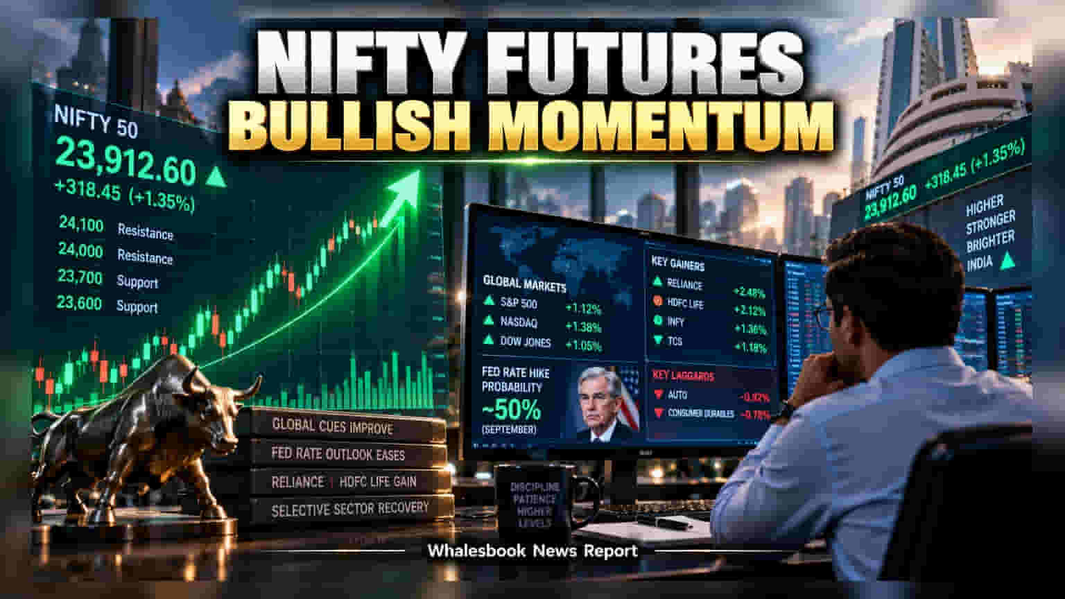 Nifty 50: ਚਾਰ ਦਿਨਾਂ ਦੀ ਗਿਰਾਵਟ ਤੋਂ ਬਾਅਦ ਬਾਜ਼ਾਰ 'ਚ ਵਾਪਸੀ, Nifty **23,900** ਦੇ ਪਾਰ