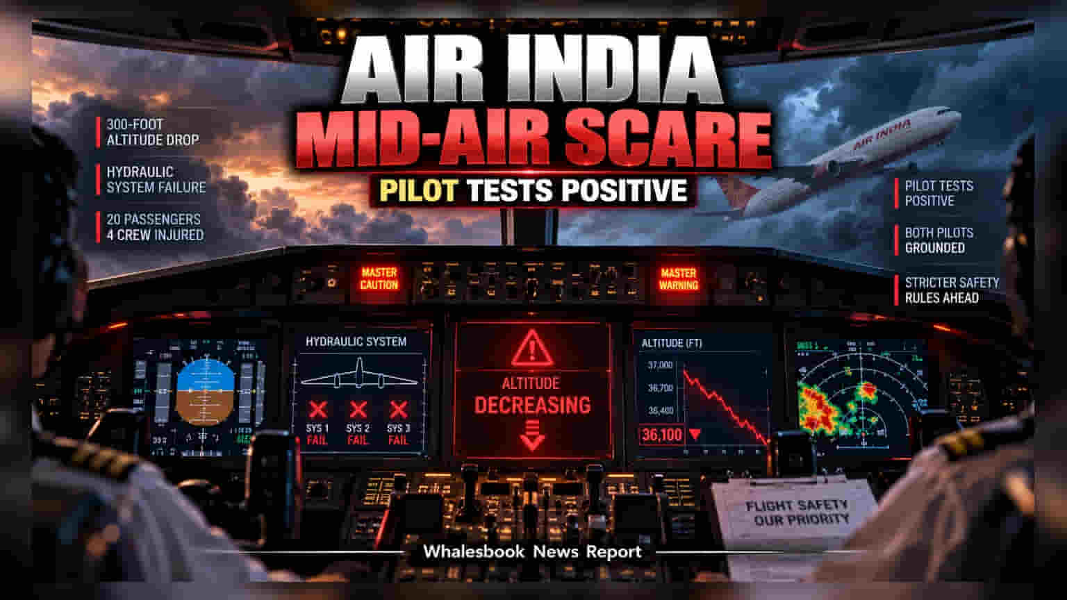 Air India: મિડ-એર સ્કેર બાદ ખુલાસો, પાયલોટે ડ્રગ્સ લીધા હોવાનું આવ્યું સામે