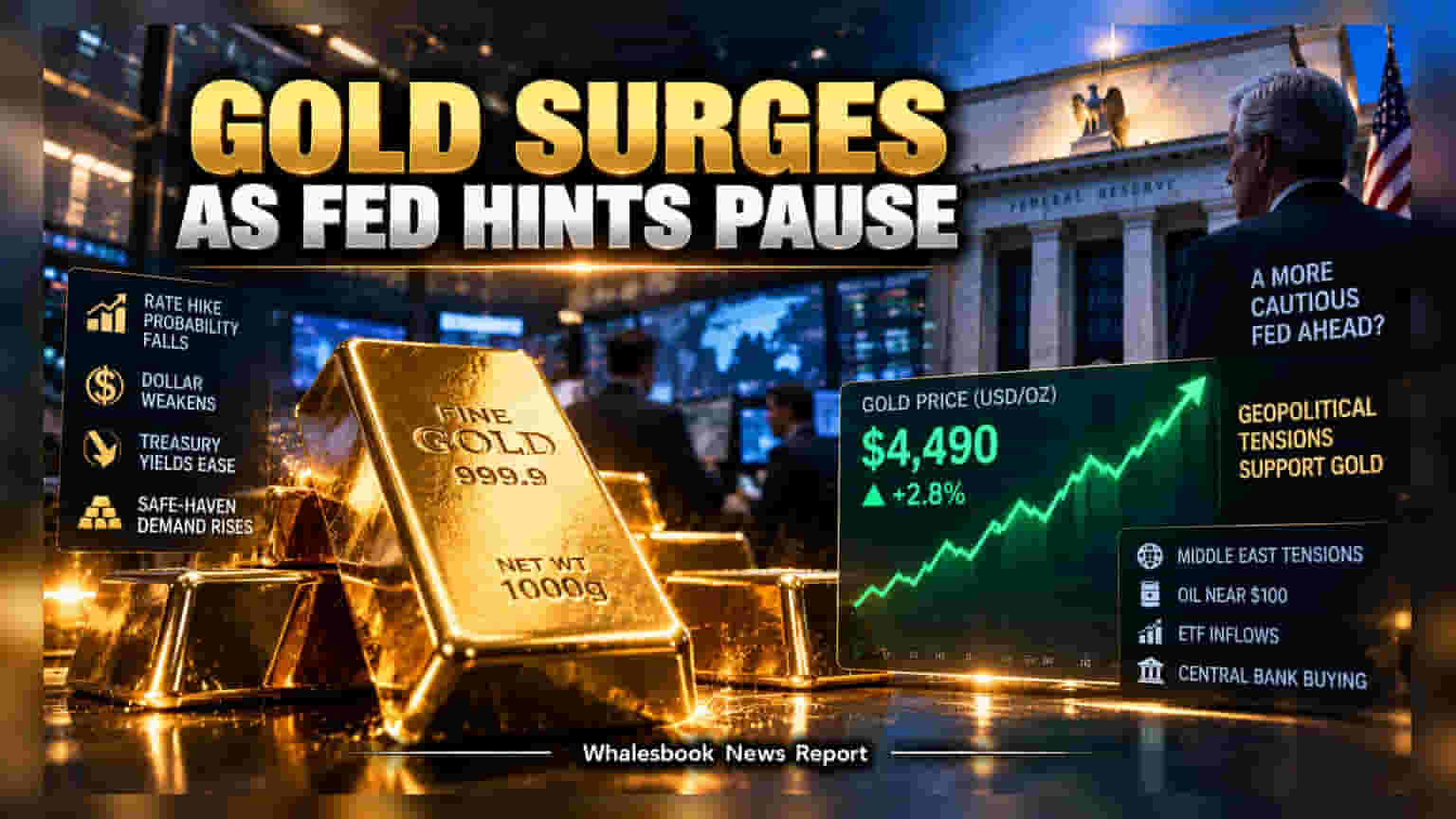 Gold Recovers To $4,490 As Fed Hints At Potential Policy Pause
