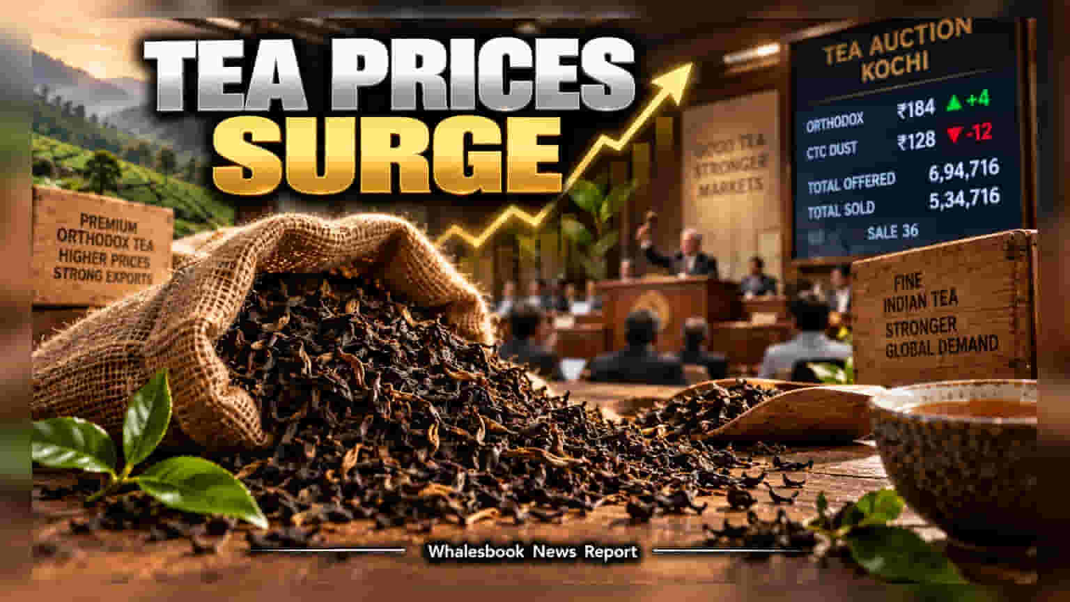 Kochi Tea Auctions: एक्सपोर्ट डिमांड से चाय के दाम चमके, ऑर्थोडॉक्स टी ₹184 प्रति किलो पर