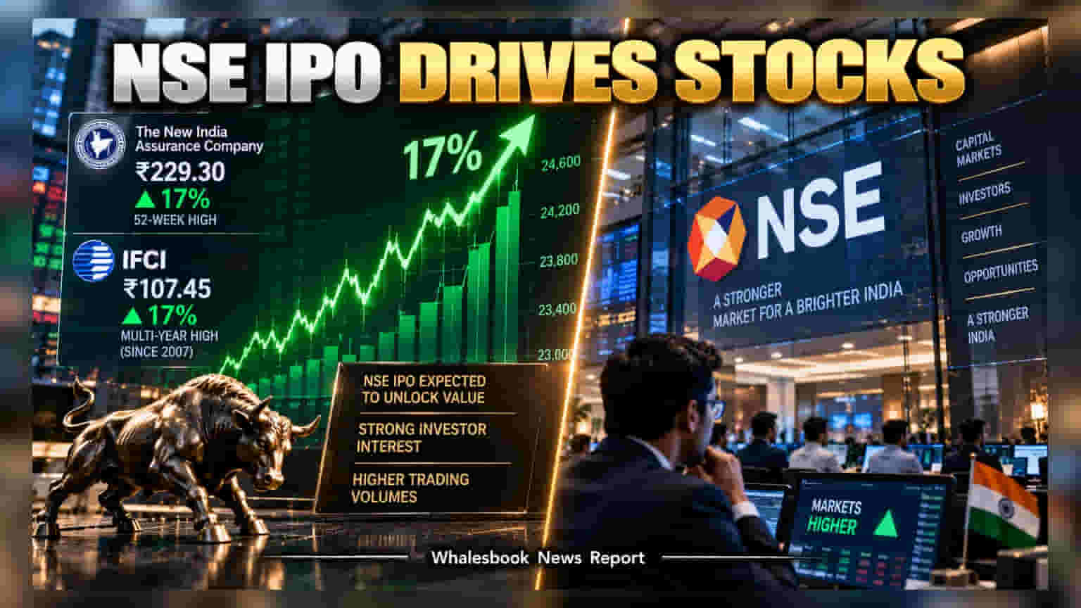 New India Assurance आणि IFCI शेअरमध्ये तुफानी तेजी; NSE IPO च्या आशेने गुंतवणूकदार सुखावले