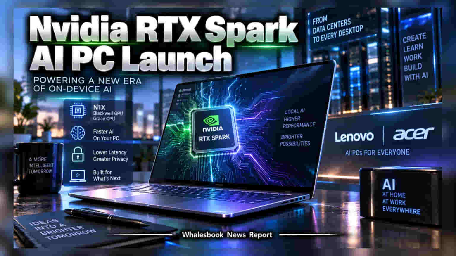 Nvidia का बड़ा दांव: October में लॉन्च होंगे RTX Spark AI चिप्स, Lenovo और Acer से मिलाया हाथ