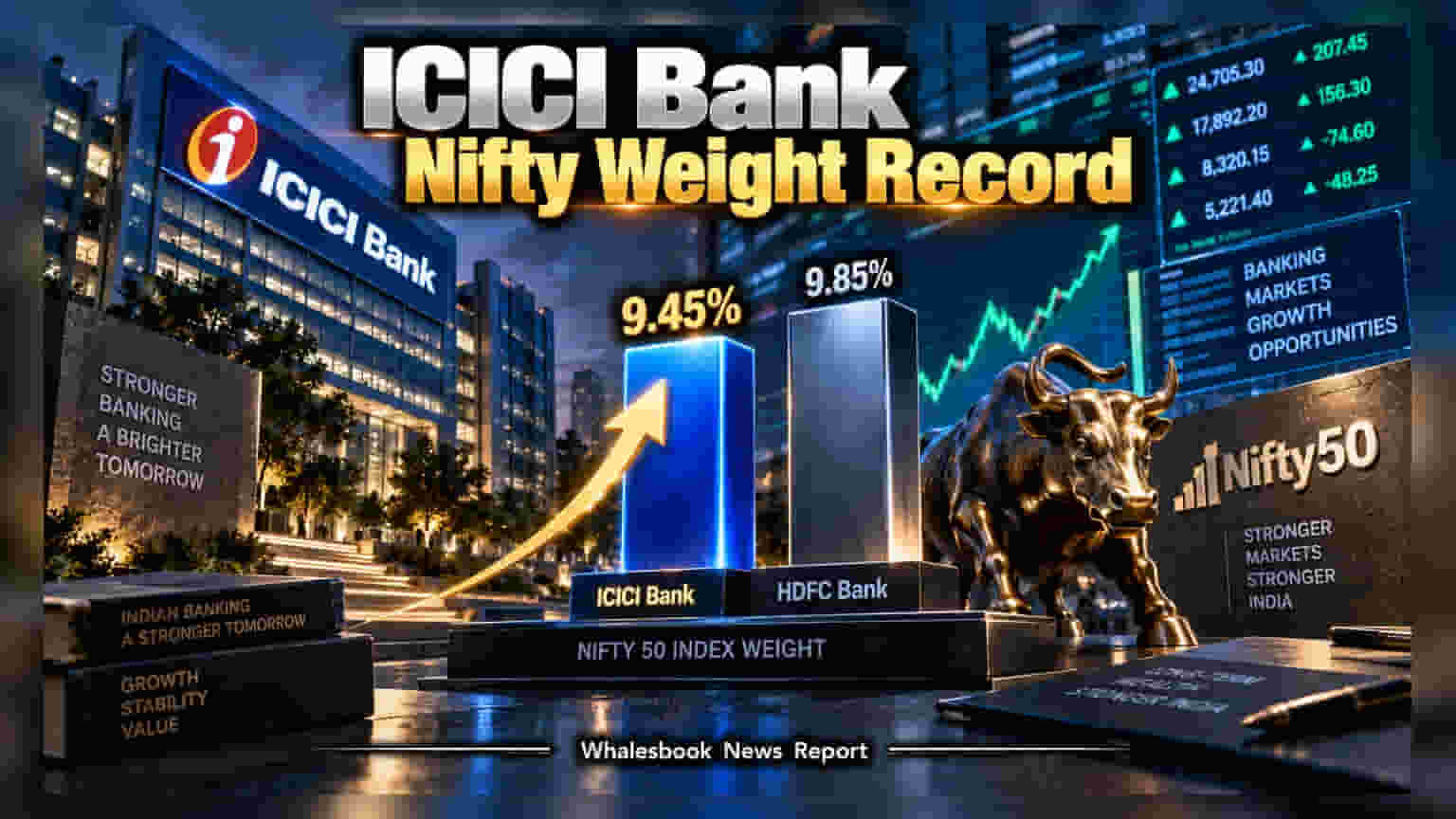 ICICI Bank: Nifty में रचे इतिहास! अब HDFC Bank के और करीब, जानें क्या है पूरी हलचल