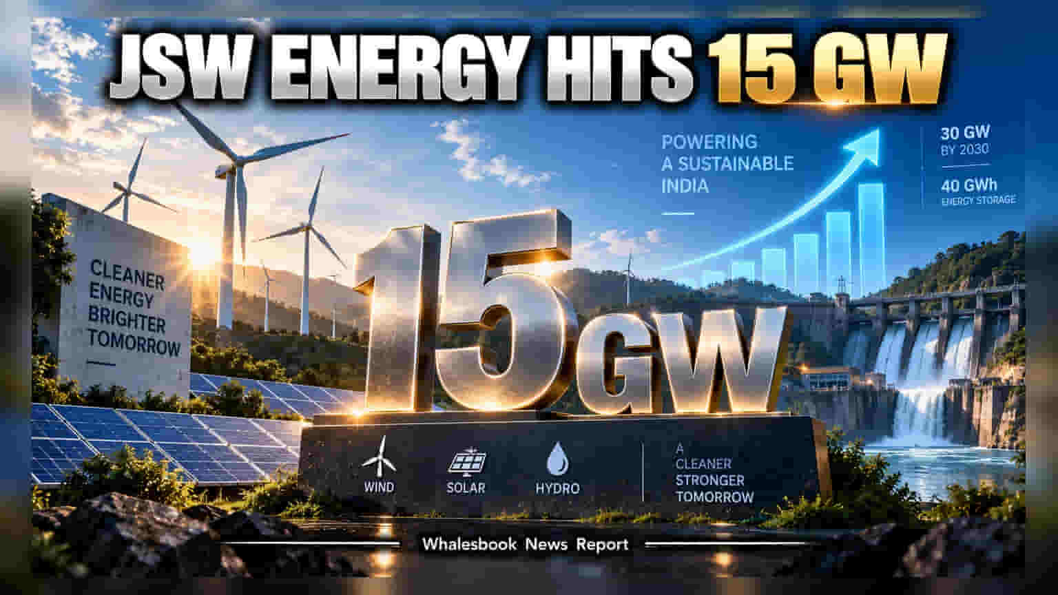 JSW Energy: कंपनी ने छुआ **15 GW** का बड़ा मुकाम, रिन्यूएबल पोर्टफोलियो **60%** पहुंचा