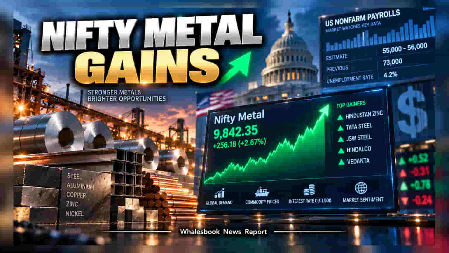 Nifty Metal Index: అమెరికా జాబ్స్ డేటా కోసం వేచిచూస్తున్న ఇన్వెస్టర్లు.. మెటల్ రంగంలో జోష్!