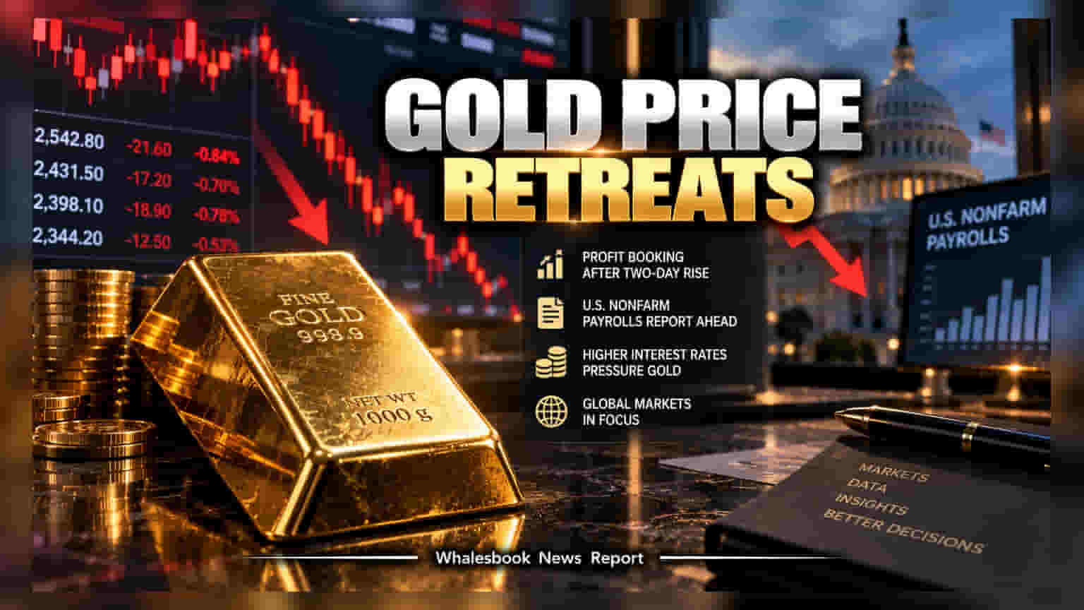 Gold Futures Dip on MCX as Investors Await US Jobs Data