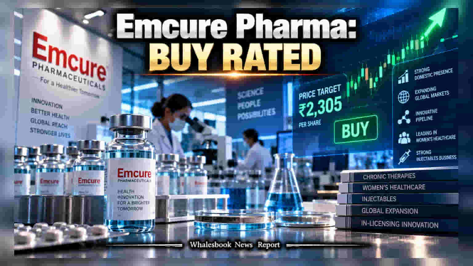 Emcure Pharma पर बुलिश हुआ ICICI Securities, दिया ₹2,305 का टारगेट