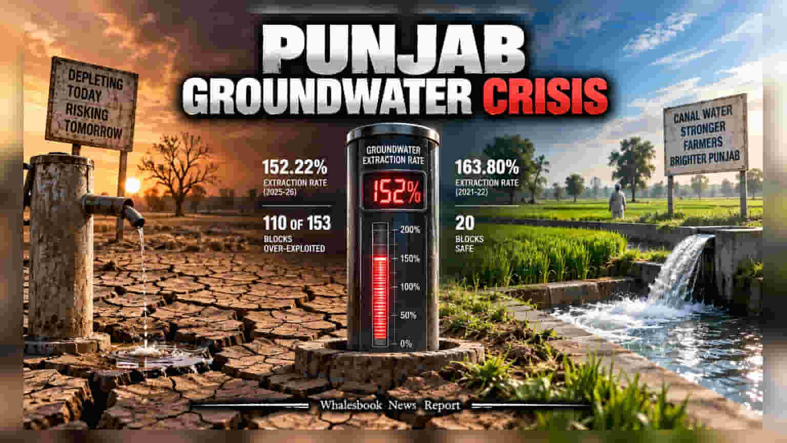 Punjab Groundwater: पंजाबमध्ये भूगर्भातील पाणी उपशाचे प्रमाण घटले, शेतीसाठी नवीन धोरण