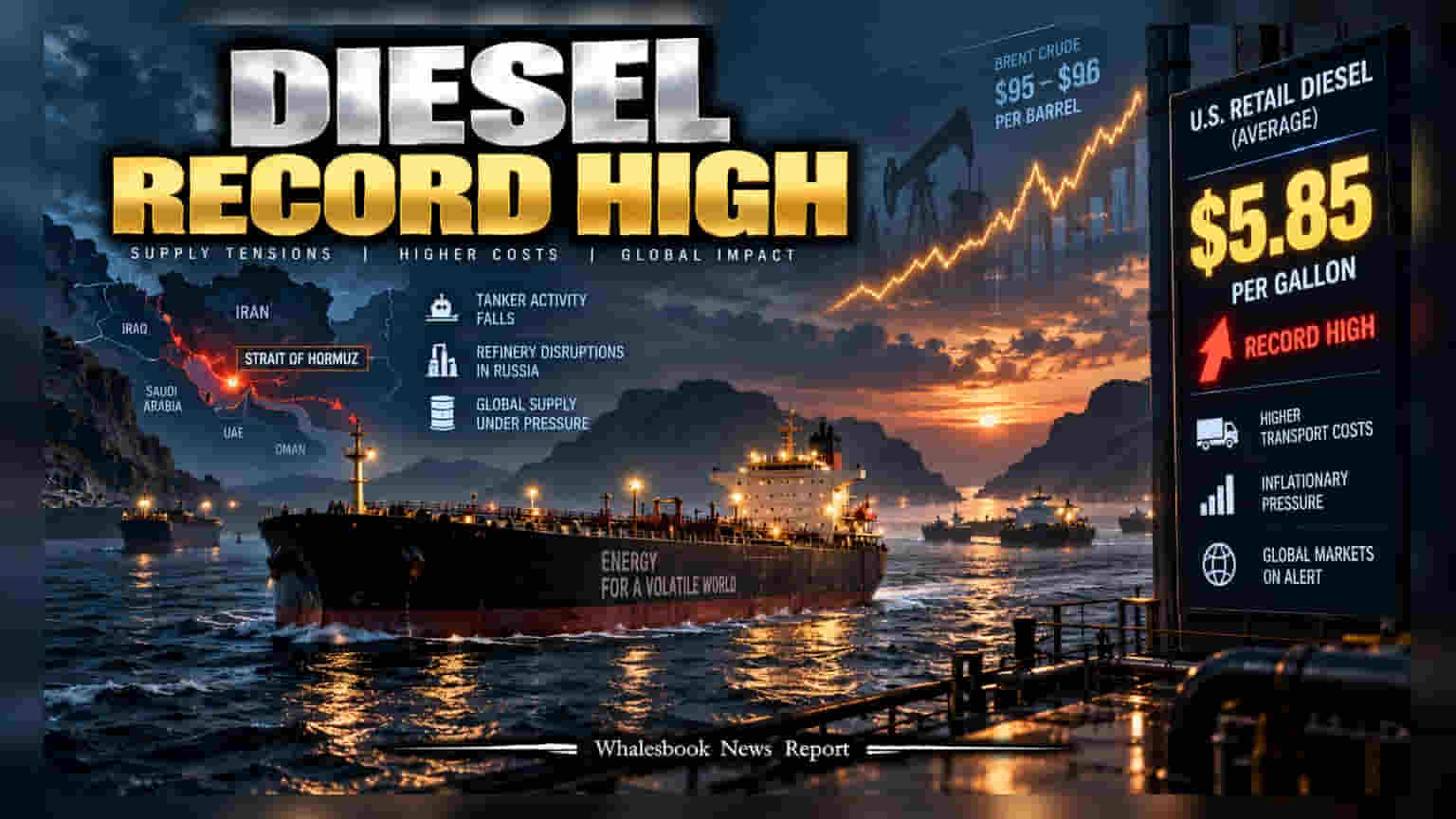 US Diesel Prices Hit Record Highs as Geopolitical Tensions Disrupt Global Supply