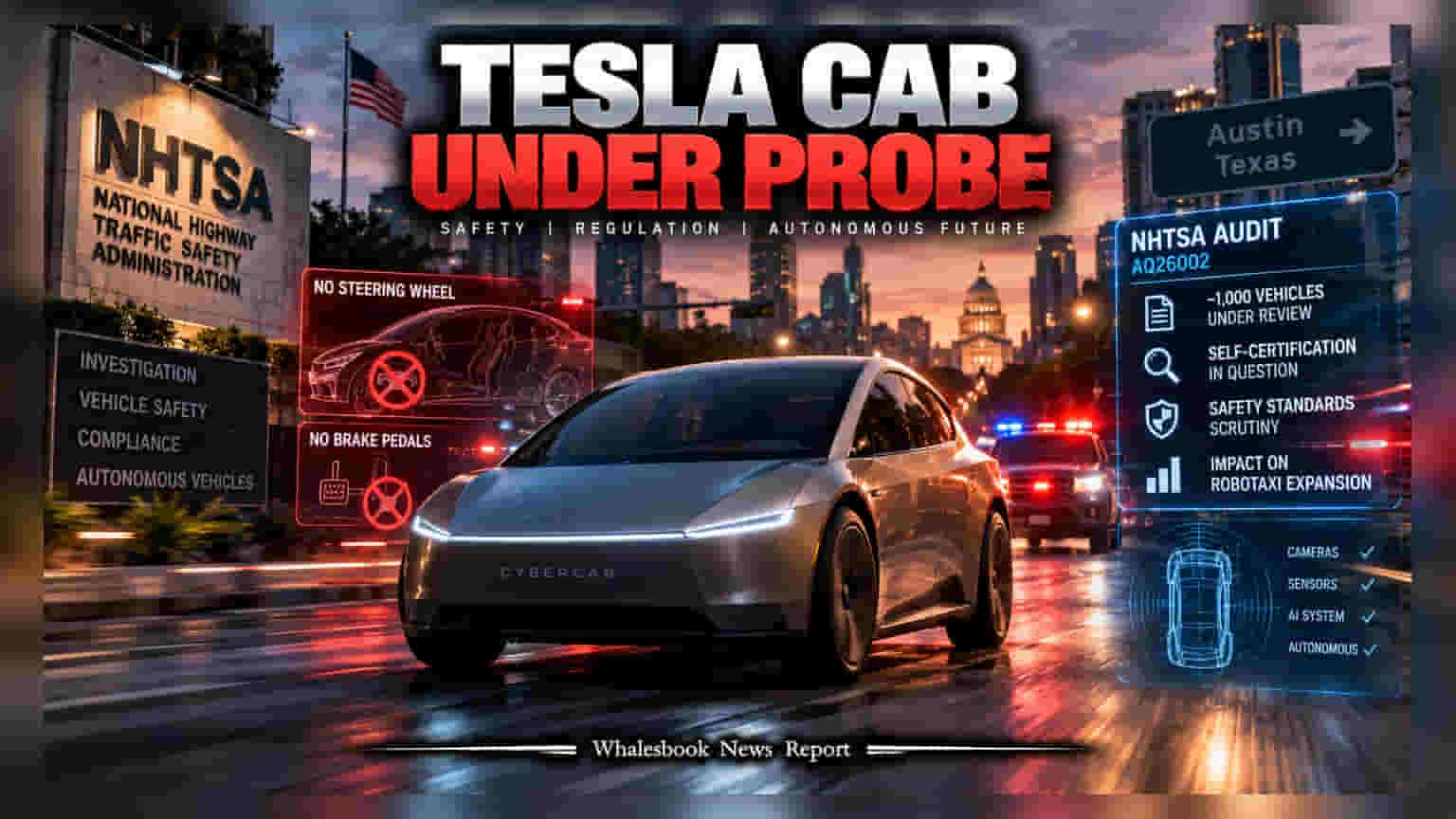 Tesla Cybercab Faces NHTSA Audit Over Manual Controls