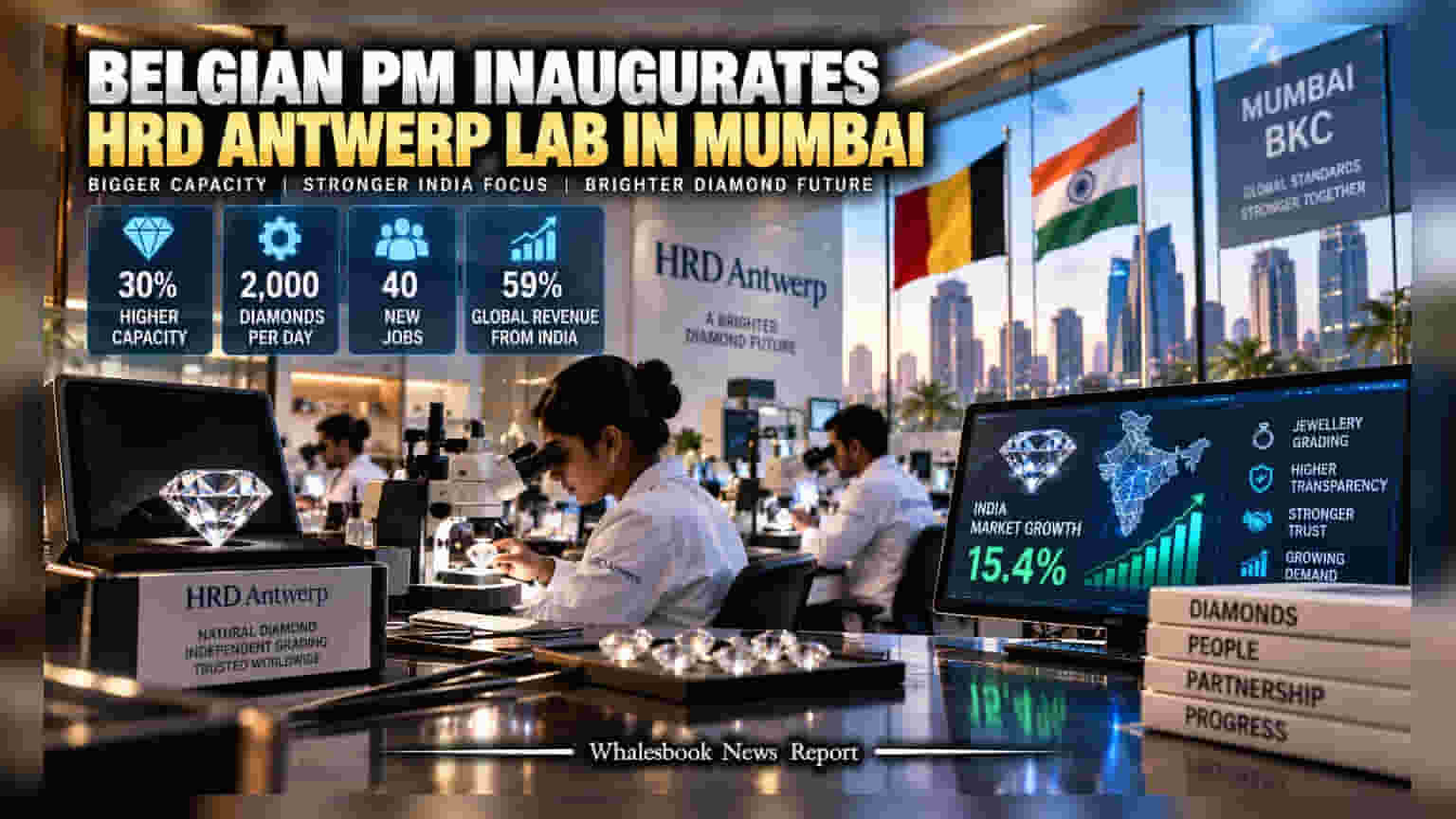 HRD Antwerp Mumbai: બેલ્જિયમના PM એ કર્યું લેબનું વિસ્તરણ, ડાયમંડ ગ્રેડિંગની ક્ષમતામાં **30%** નો ઉછાળો