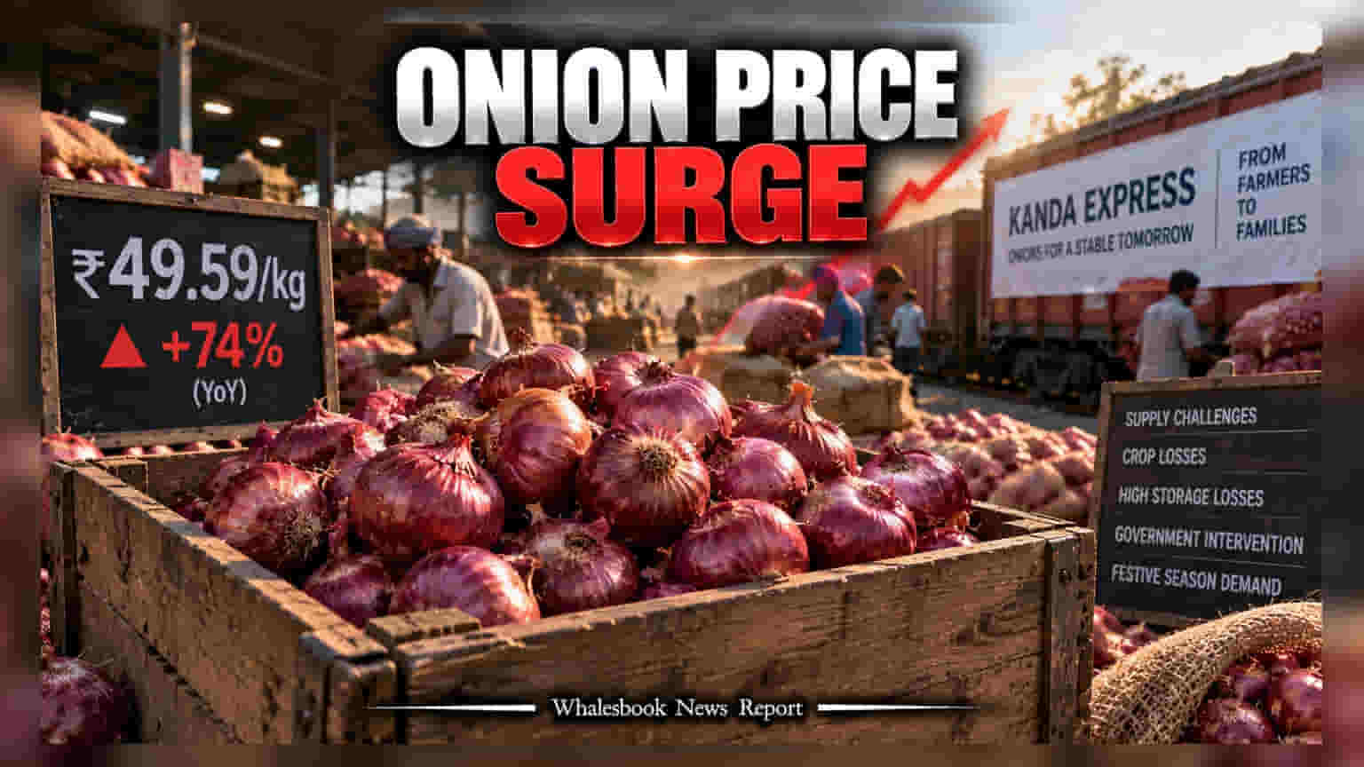 Onion Price: ડુંગળીના ભાવમાં તોફાની વધારો! 74% ના ઉછાળા બાદ સરકાર એક્શન મોડમાં