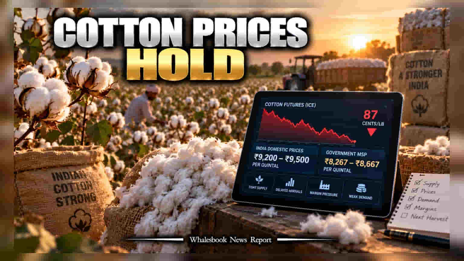 Indian Cotton: MSP ਤੋਂ ਉੱਪਰ ਰਹਿ ਰਹੀਆਂ ਕਪਾਹ ਦੀਆਂ ਕੀਮਤਾਂ, ਟੈਕਸਟਾਈਲ ਕੰਪਨੀਆਂ ਦੇ ਮੁਨਾਫੇ 'ਤੇ ਸੰਕਟ