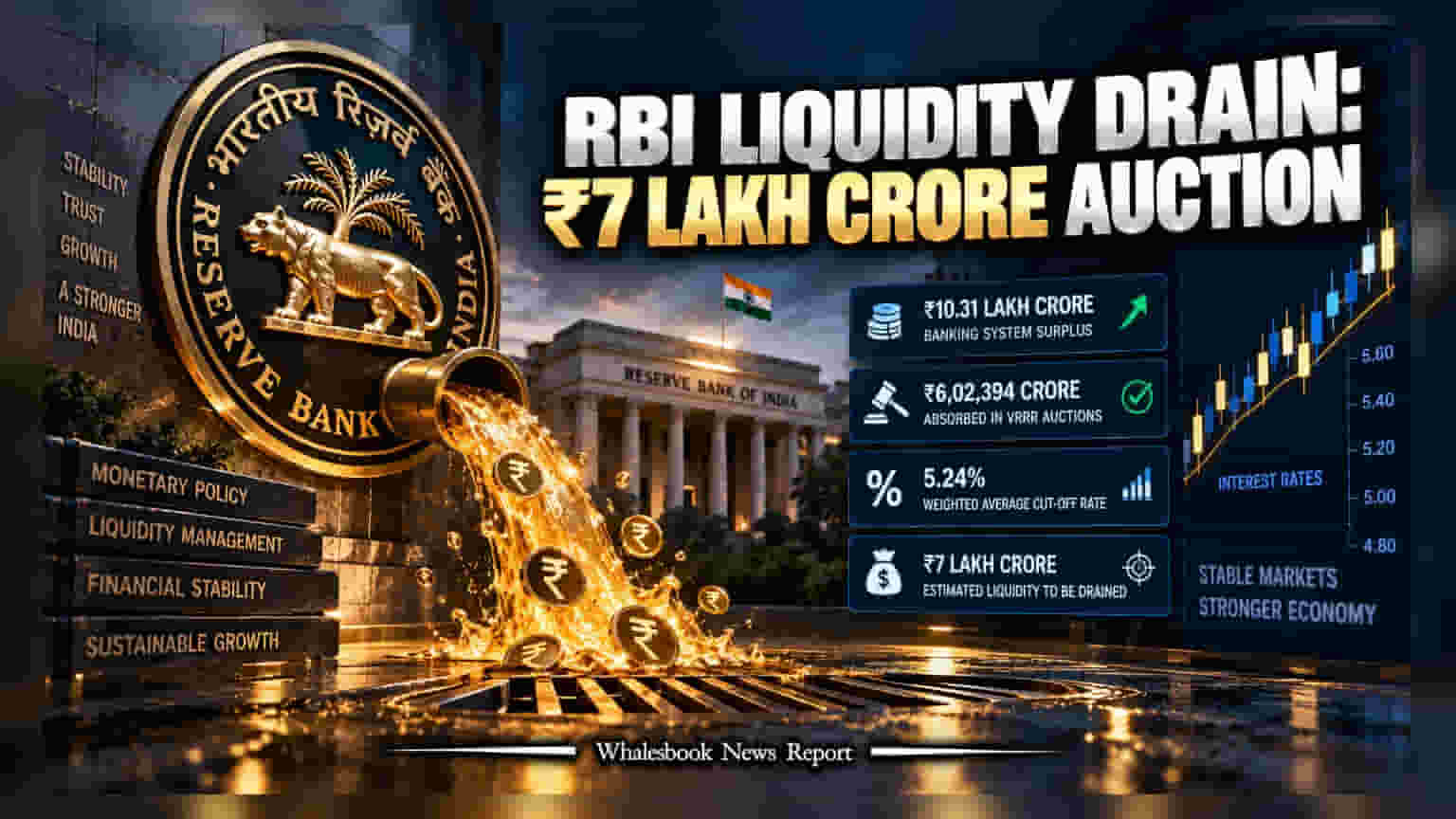 RBI ਦਾ ਵੱਡਾ ਐਕਸ਼ਨ: ਬੈਂਕਿੰਗ ਸਿਸਟਮ ਵਿੱਚੋਂ **₹10 ਲੱਖ ਕਰੋੜ** ਤੋਂ ਵੱਧ ਦੀ ਨਕਦੀ ਖਿੱਚਣ ਦੀ ਤਿਆਰੀ